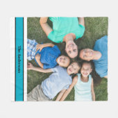 Personalisiertes Foto und Name Fleecedecke (Vorderseite (Horizontal))