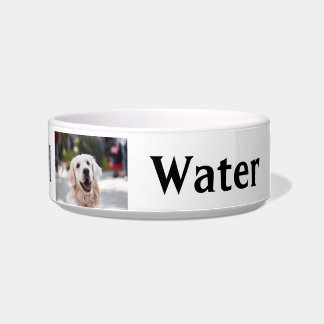 Personalisiertes Foto und Name Futter oder Wasser Napf