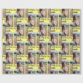 Personalisiertes Foto und Name Geburtswrap Geschenkpapier (Flach)