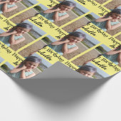 Personalisiertes Foto und Name Geburtswrap Geschenkpapier (Ecke)