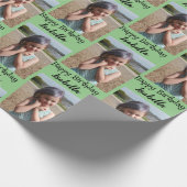 Personalisiertes Foto und Name Geburtswrap Geschenkpapier (Ecke)