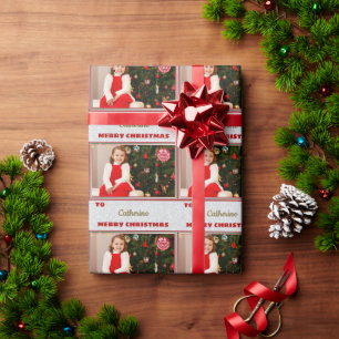 Personalisiertes Foto und Name Geschenkpapier