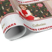 Personalisiertes Foto und Name Geschenkpapier (Rolleneckpunkt)