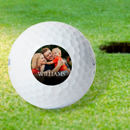 Personalisiertes Foto und Name Golfball