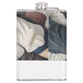 Personalisiertes Foto und Name Golfklubs Flachmann (Rückseite)