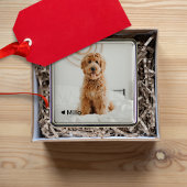 Personalisiertes Foto und Name Haustier Ornament Aus Metall