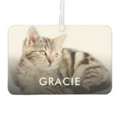 Personalisiertes Foto und Name Haustiere Autolufterfrischer (Rückseite)