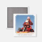 Personalisiertes Foto und Name Magnet (Vorderseite/Rückseite)