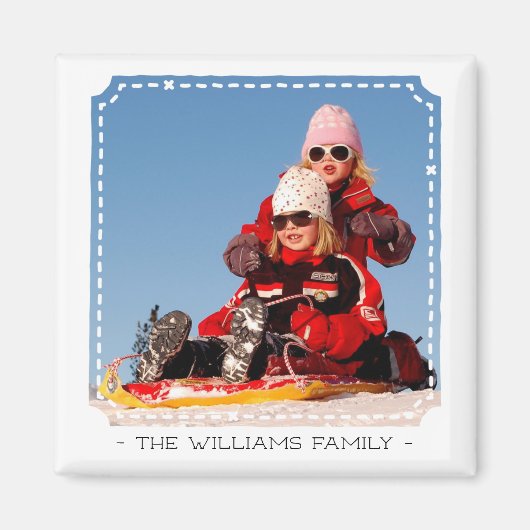 Personalisiertes Foto und Name Magnet (Vorne)