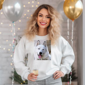 Personalisiertes Foto und Name Minimalistisch Sweatshirt