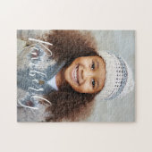 personalisiertes Foto und Name Puzzle (Horizontal)