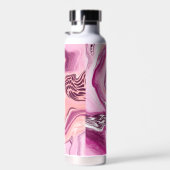 Personalisiertes Foto und Name Rosa und Magenta Trinkflasche (Rechts)