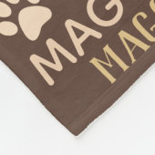 Personalisiertes Foto und Namen | Brown Dog Blanke Fleecedecke (Ecke)