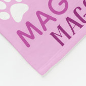 Personalisiertes Foto und Namen Rose Rosa Dog Blan Fleecedecke (Ecke)