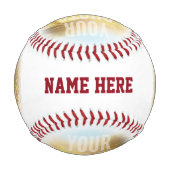 PERSONALISIERTES Foto und Namenskreis Baseball (Rückseite)