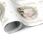 Personalisiertes Foto- und Namenspapier Geschenkpapier (Rolleneckpunkt)