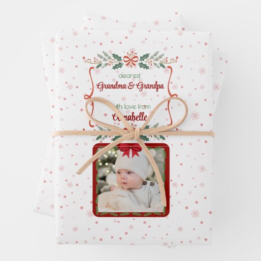 Personalisiertes Foto- und Namenspapier Geschenkpapier Set (Beispiel)