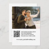 personalisiertes Foto und qr-Code-Hochzeitseinladu Einladung (Vorne/Hinten)