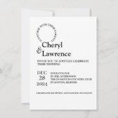 personalisiertes Foto und qr-Code-Hochzeitseinladu Einladung (Rückseite)