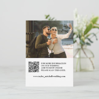 personalisiertes Foto und qr-Code-Hochzeitseinladu Einladung
