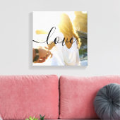 Personalisiertes Foto und Skripttext Leinwanddruck (Insitu (Wohnzimmer))
