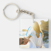 Personalisiertes Foto und Skripttext Schlüsselanhänger (Vorderseite)