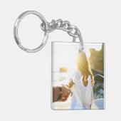 Personalisiertes Foto und Skripttext Schlüsselanhänger (Vorderseite links)