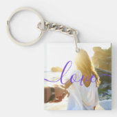 Personalisiertes Foto und Skripttext Schlüsselanhänger (Vorderseite)
