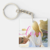 Personalisiertes Foto und Skripttext Schlüsselanhänger (Vorderseite)