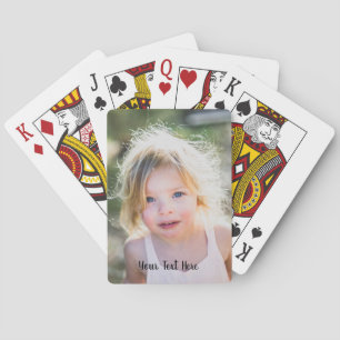 Personalisiertes Foto und süßer Skripttext Spielkarten