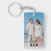 Personalisiertes Foto und Texfoollage Moderne Schlüsselanhänger (Vorderseite)
