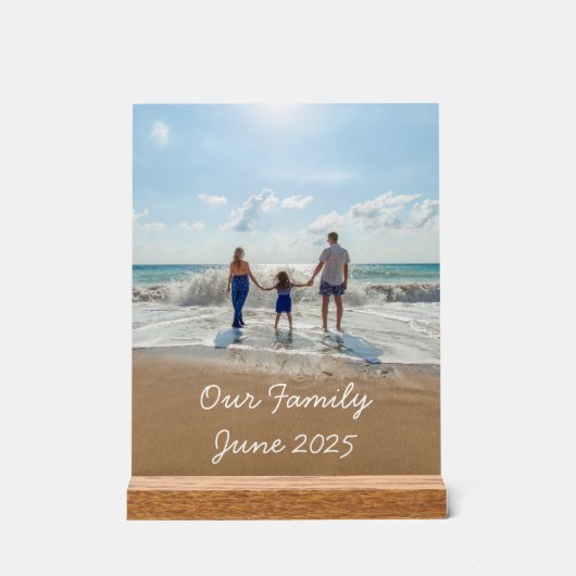 Personalisiertes Foto und Text Acrylschild (Vorderseite)