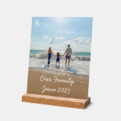 Personalisiertes Foto und Text Acrylschild (Winkel)