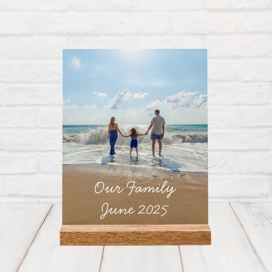Personalisiertes Foto und Text Acrylschild