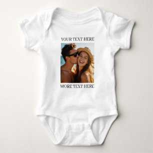 Personalisiertes Foto und Text Baby Strampler
