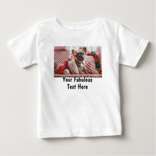 Personalisiertes Foto und Text Baby T-shirt