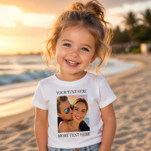 Personalisiertes Foto und Text Baby T-shirt