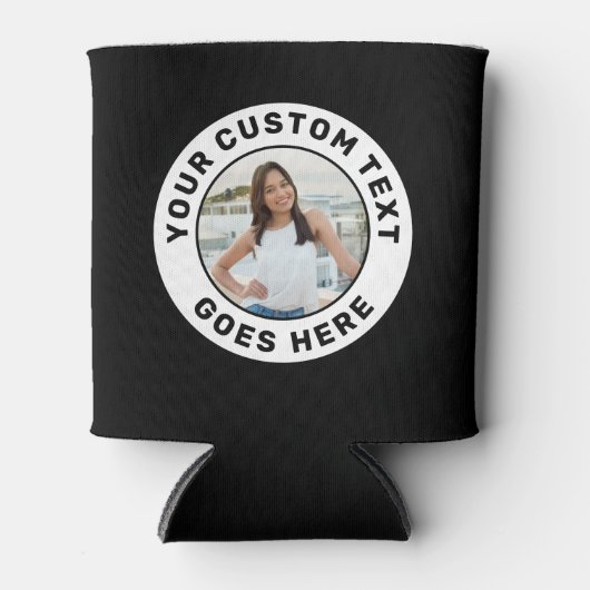 Personalisiertes Foto und Text benutzerdefiniert Dosenkühler (Vorderseite)