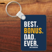 Personalisiertes Foto und Text Bester Vater je Schlüsselanhänger (Vorderseite)