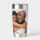 Personalisiertes Foto und Text Bester Vater je Thermobecher (Rückseite)