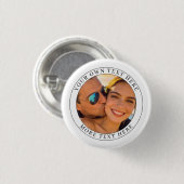 Personalisiertes Foto und Text Button (Vorne & Hinten)