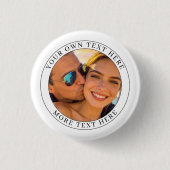Personalisiertes Foto und Text Button (Vorderseite)