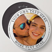 Personalisiertes Foto und Text Button (Vorne & Hinten)