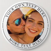 Personalisiertes Foto und Text Button (Vorderseite)