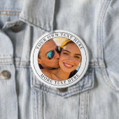 Personalisiertes Foto und Text Button (Beispiel)