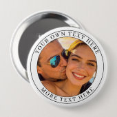 Personalisiertes Foto und Text Button (Vorne & Hinten)