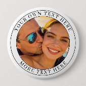 Personalisiertes Foto und Text Button (Vorderseite)