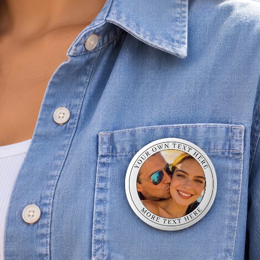 Personalisiertes Foto und Text Button