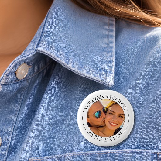 Personalisiertes Foto und Text Button