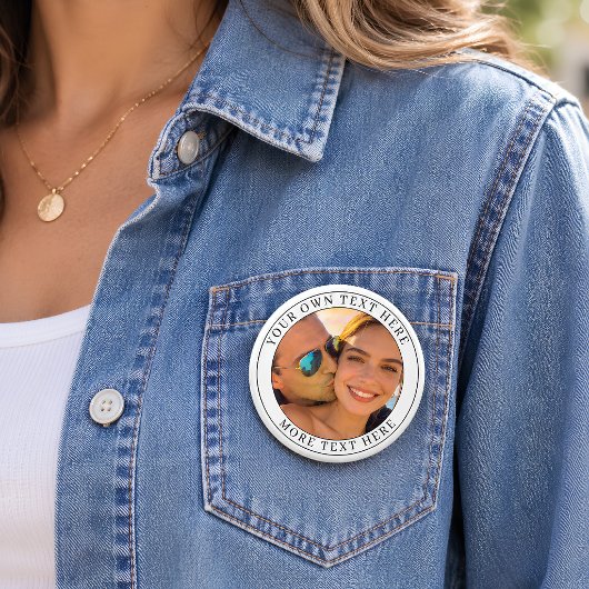 Personalisiertes Foto und Text Button
